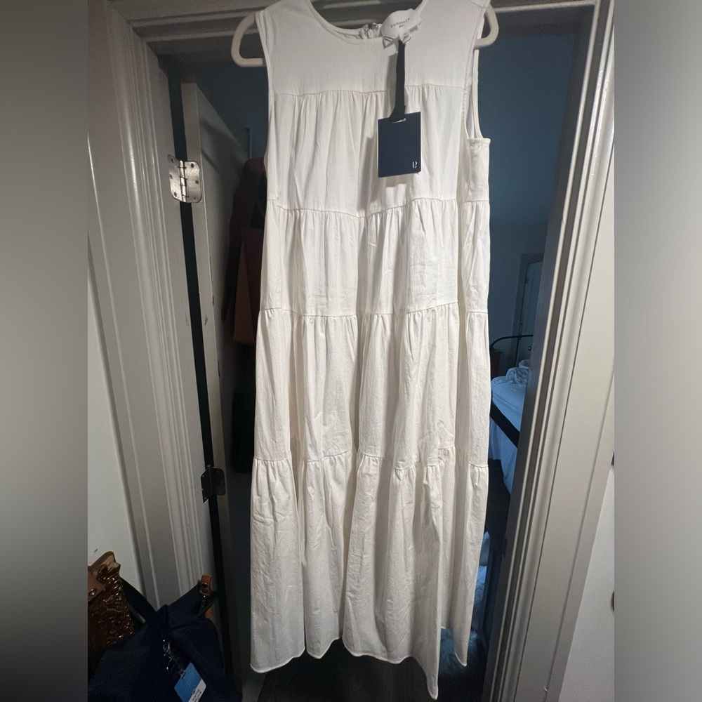 Tuckernuck Pompander Place White tiered dress